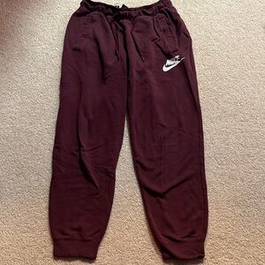 Nike Burgundy Jogger Sweatpants